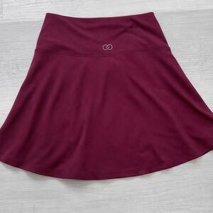 Elegant Burgundy A-Line Skirt